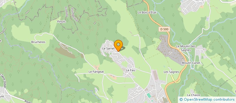 localisation de l'entreprise CENSE IMMO  SAINT-JUST-MALMONT