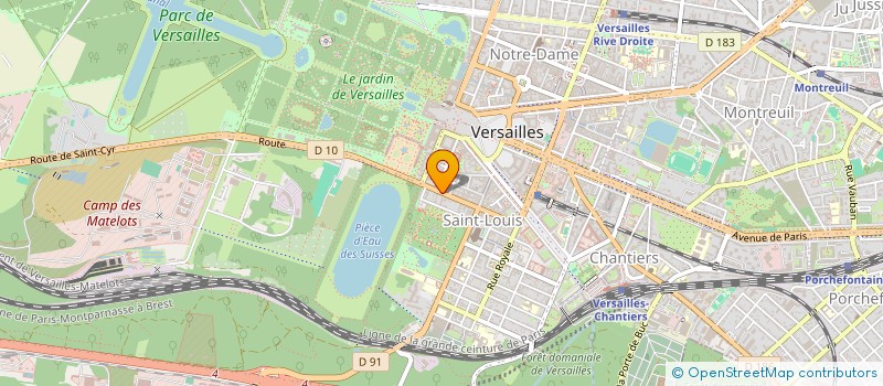 localisation de l'entreprise CENSEA EXPERTISE COMPTABLE à VERSAILLES