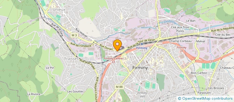 localisation de l'entreprise CENSEO à FIRMINY