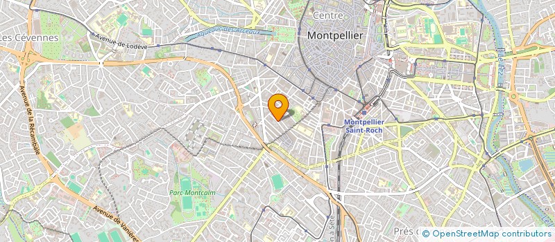 localisation de l'entreprise CENSOMED BEAUX ARTS à MONTPELLIER