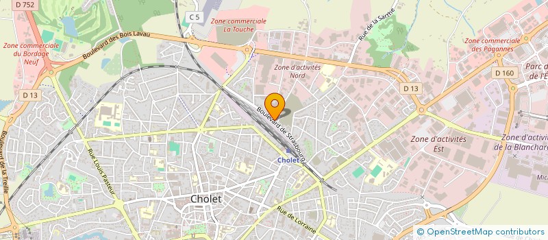 localisation de l'entreprise CENT à CHOLET