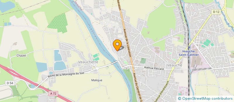 localisation de l'entreprise CENT  VEAUCHE