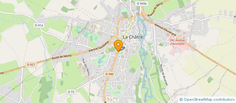 localisation de l'entreprise CENT.ACTION RECHERCH.SOCIAL.AUDIOVISUEL à LA CHATRE