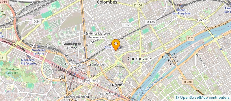 localisation de l'entreprise CENT CHIRURGICAL SOINS à COURBEVOIE