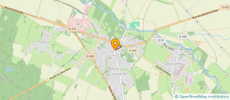 localisation de l'entreprise CENT CULTUREL ET SPORTIF DU VAL D'AMOUR  MONT-SOUS-VAUDREY