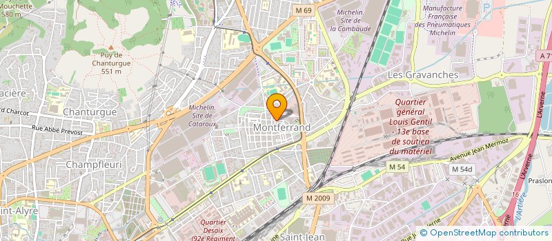 localisation de l'entreprise CENT D'ENSEIGNE TECHNIQUES D'EXPRESSION  CLERMONT-FERRAND