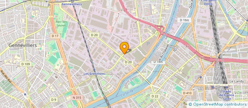 localisation de l'entreprise CENT DIX à GENNEVILLIERS
