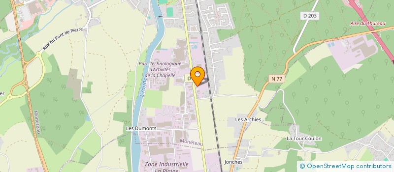 localisation de l'entreprise CENT DIX BOURGOGNE à MONETEAU