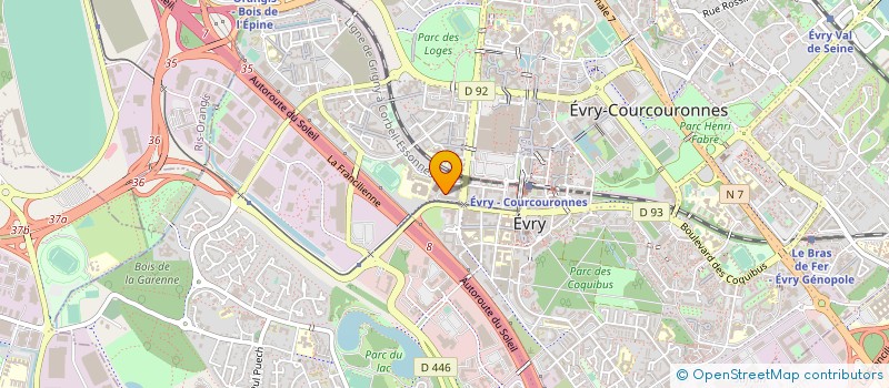localisation de l'entreprise CENT ETUDE RECHERCHE ESPACES GEOGRAPHIQU à EVRY-COURCOURONNES