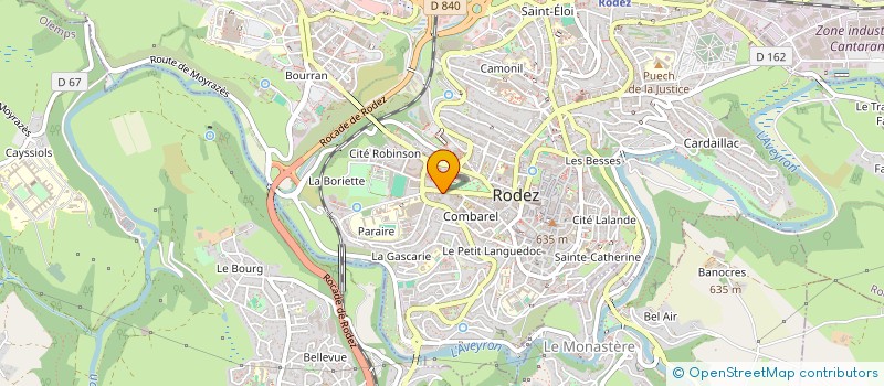 localisation de l'entreprise CENT EXAM PSYCHOLOG ORIENT SC à RODEZ