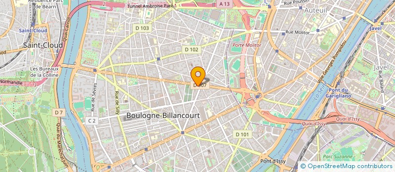 localisation de l'entreprise CENT ORIENTATION PSYCHOLOGIQUE à BOULOGNE-BILLANCOURT