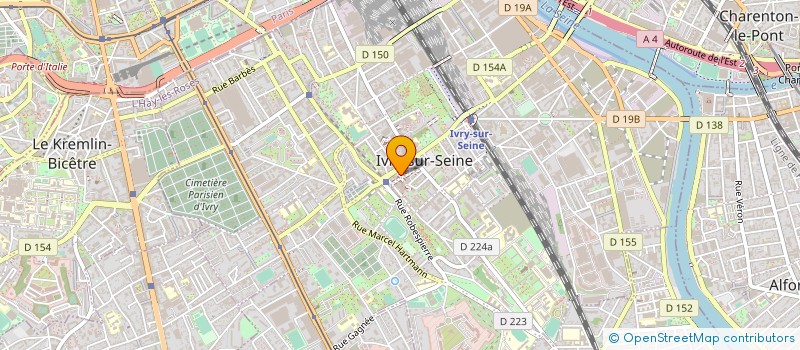localisation de l'entreprise CENT POUR CENT à IVRY-SUR-SEINE
