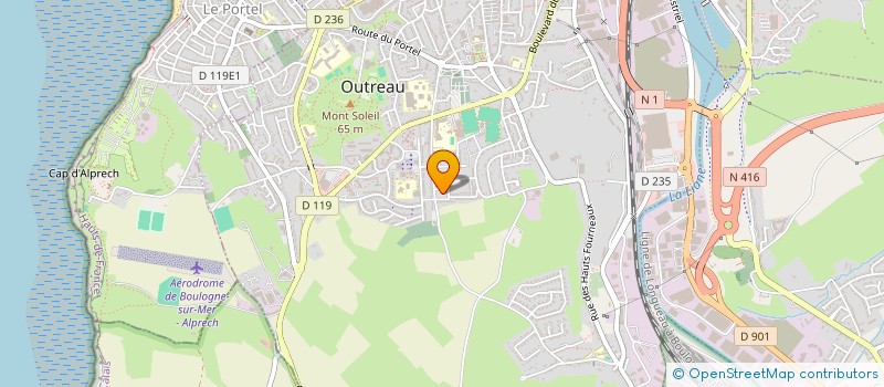 localisation de l'entreprise CENT POUR CENT TALENTS  OUTREAU