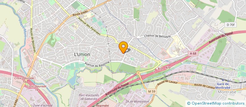 localisation de l'entreprise CENT POUR CYAN à L'UNION