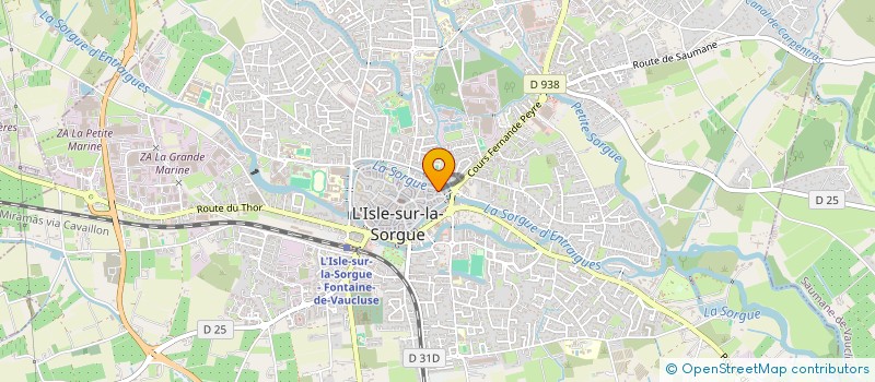 localisation de l'entreprise CENT POUR CYAN  L'ISLE-SUR-LA-SORGUE