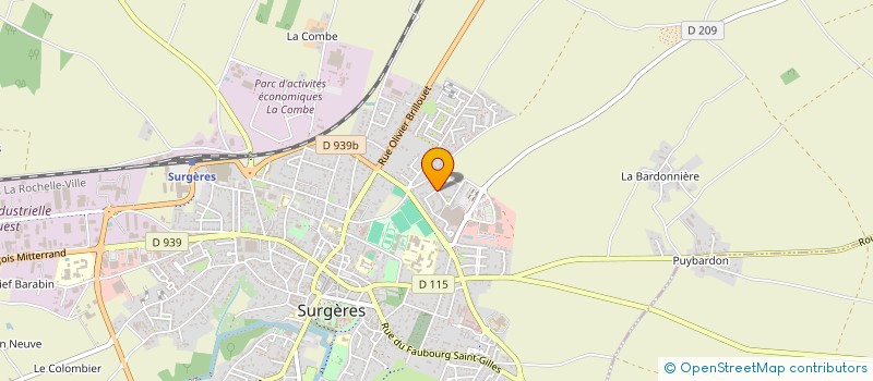 localisation de l'entreprise CENT POUR UN A SURGERES à SURGERES