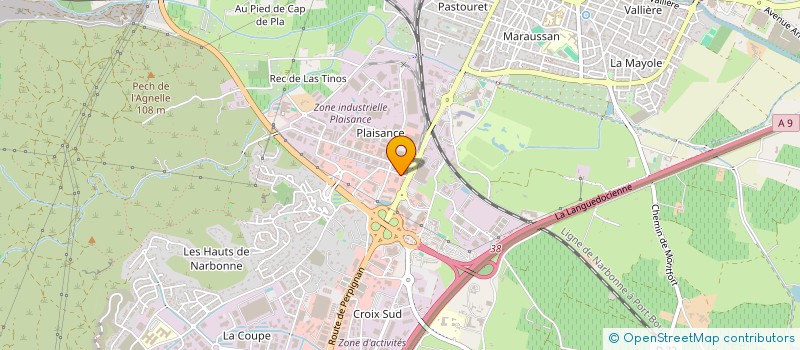 localisation de l'entreprise CENT. PRODUCT. VEHICULES DE LOISIRS  NARBONNE