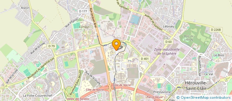 localisation de l'entreprise CENT REG GEST ETUD ARTISANT à CAEN