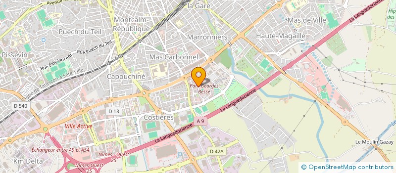 localisation de l'entreprise CENT REGION METROLOGIE CEREM LNE SUD  NIMES