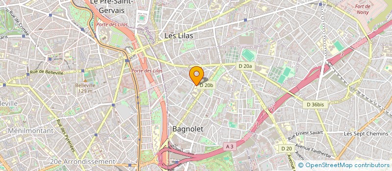 localisation de l'entreprise CENTAN à BAGNOLET