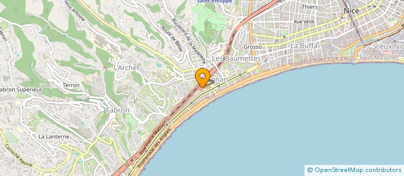 localisation de l'entreprise CENTAURE CLUB DE NICE à NICE