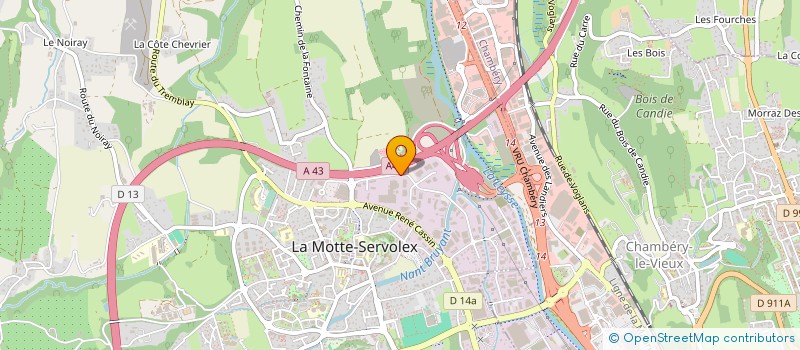 localisation de l'entreprise CENTAUREE DEVELOPPEMENT  LA MOTTE-SERVOLEX