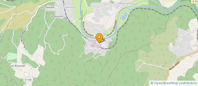 localisation de l'entreprise CENTE SOCIO CULTUREL DE MOLIERES SUR CEZ  MOLIERES-SUR-CEZE