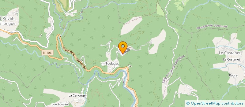 localisation de l'entreprise CENTENAIRE CFD  STE CECILE ANDORGE FLORAC  SAINT-PRIVAT-DE-VALLONGUE