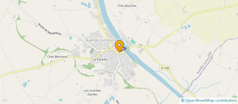 localisation de l'entreprise CENTENAIRE DE L'ECOLE  AVAILLES-LIMOUZINE