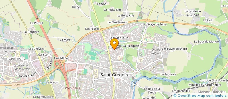localisation de l'entreprise CENTENAIRE DU CELTIC  SAINT-GREGOIRE
