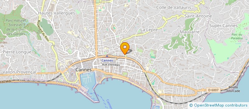 localisation de l'entreprise CENTER à CANNES