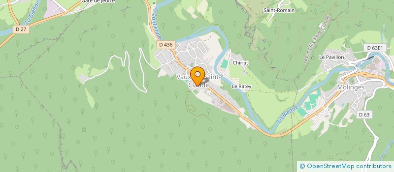 localisation de l'entreprise CENTER AUTO  VAUX-LES-SAINT-CLAUDE