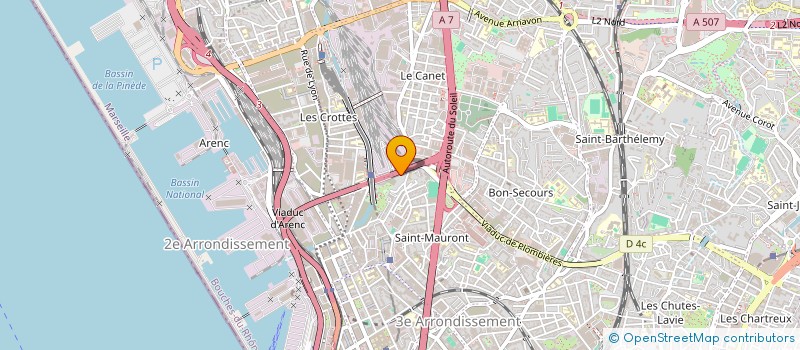 localisation de l'entreprise CENTER H AUTO  MARSEILLE