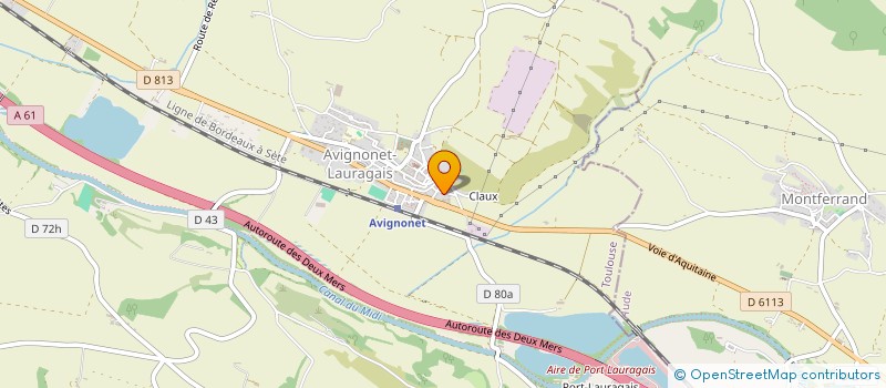 localisation de l'entreprise CENTER METALLERIE  AVIGNONET-LAURAGAIS