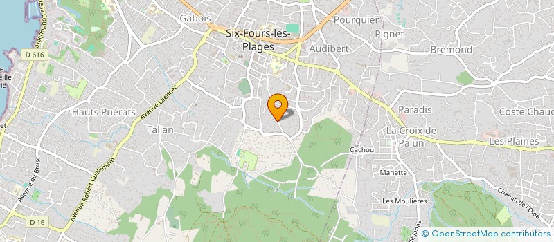 localisation de l'entreprise CENTERBUREAU.COM à SIX FOURS LES PLAGES