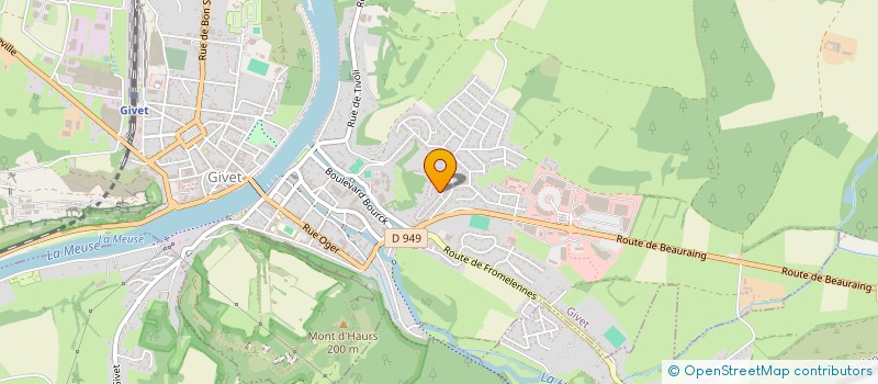 localisation de l'entreprise CENTERPRO à GIVET