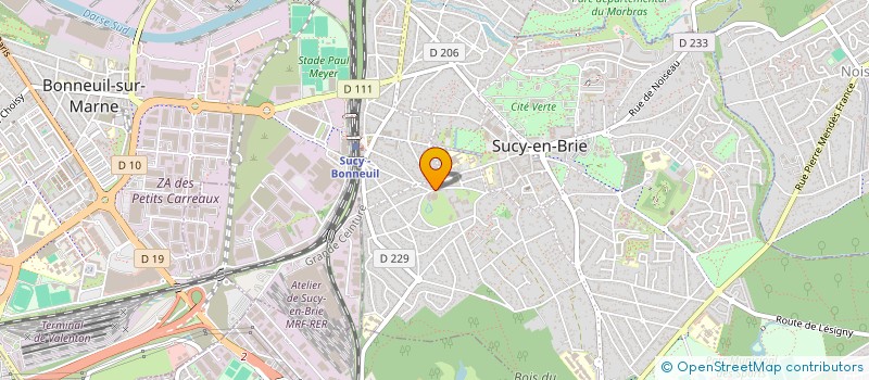 localisation de l'entreprise CENTR ACCUEIL FAMIL SOCIAUX à SUCY-EN-BRIE