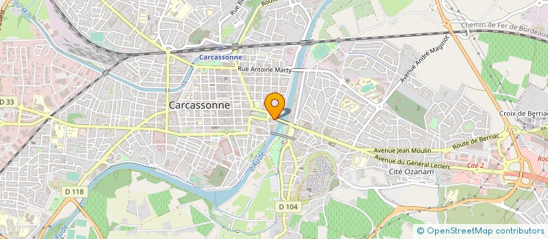 localisation de l'entreprise CENTR'AGENCE à CARCASSONNE