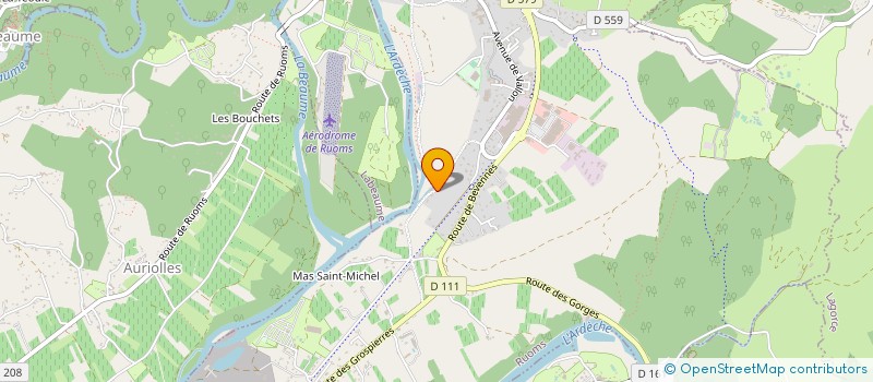 localisation de l'entreprise CENTR'ALU à RUOMS