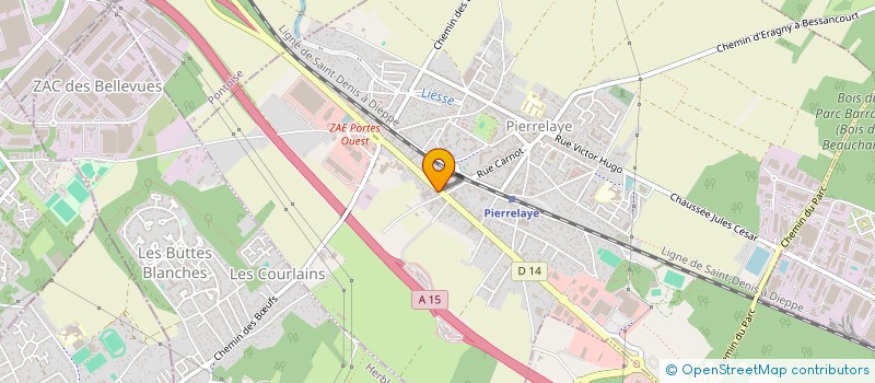 localisation de l'entreprise CENTR'ALYSE FERMETURES à PIERRELAYE