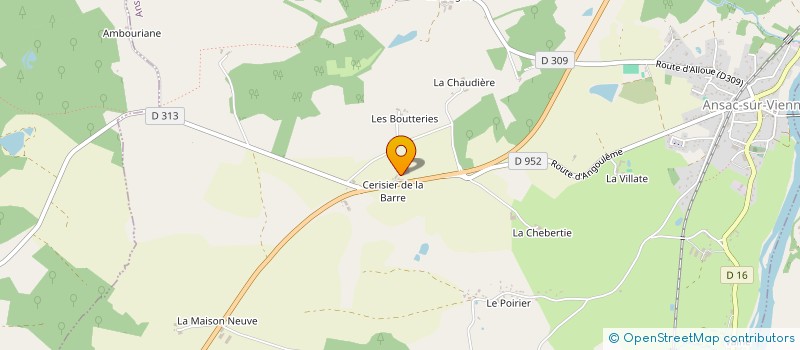 localisation de l'entreprise CENTR'AUTO CONFOLENTAIS à ANSAC-SUR-VIENNE