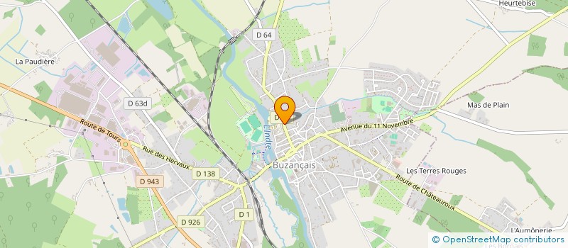 localisation de l'entreprise CENTR DEPARTEMENT JEUNES AGRIC à BUZANCAIS