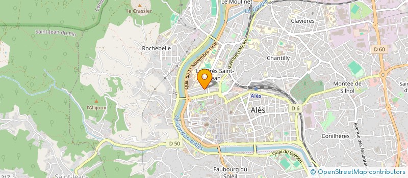 localisation de l'entreprise CENTR EDUCAT ROUTIERE CEVENNES à ALES
