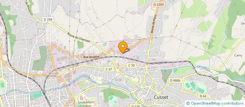 localisation de l'entreprise CENTR ELEC à CUSSET