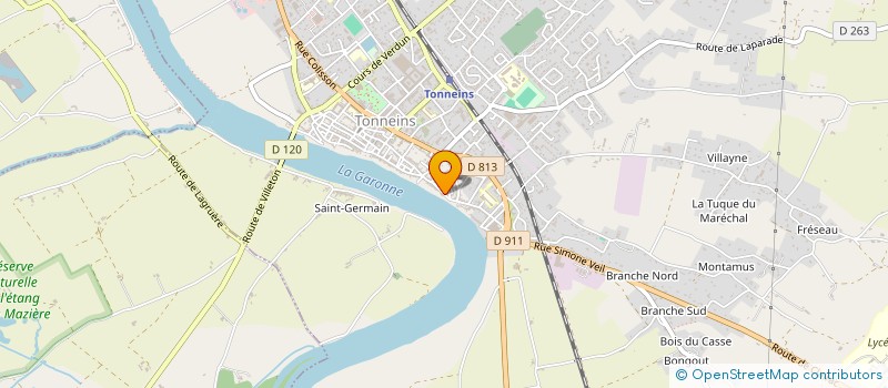 localisation de l'entreprise CENTR ELECT RADIOLOG RADIOTHER  TONNEINS