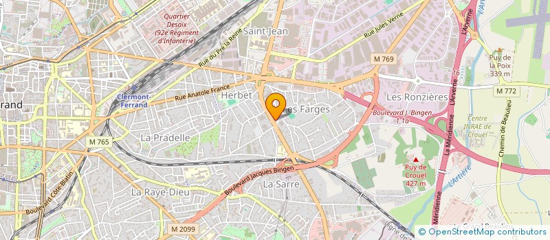 localisation de l'entreprise CENTR ETUDE MALFORM CONGEN REGION AUVERG à CLERMONT-FERRAND