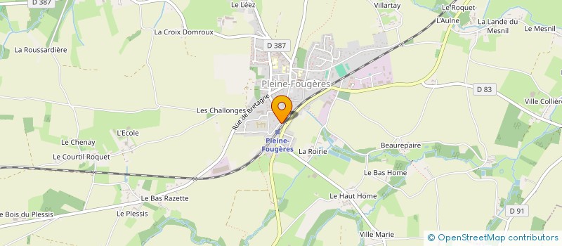 localisation de l'entreprise CENTR FEMIN RURAL PRIVE à PLEINE-FOUGERES