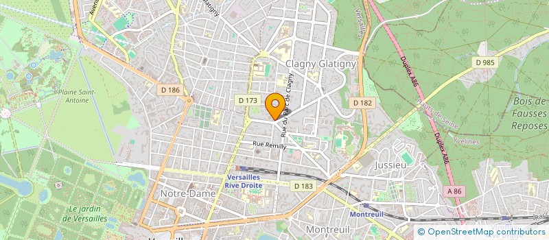 localisation de l'entreprise CENTR INTER ENTREPR MEDECINE à VERSAILLES