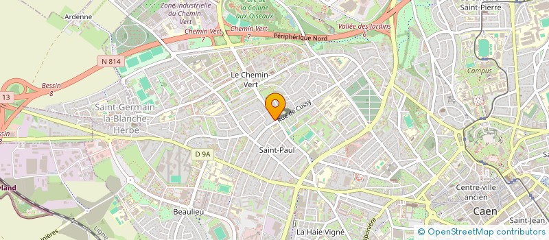 localisation de l'entreprise CENTR'OPTIQUE DU CHEMIN VERT à CAEN
