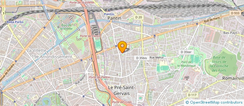 localisation de l'entreprise CENTR RECHER EPANOUI PAREN ENF à PANTIN